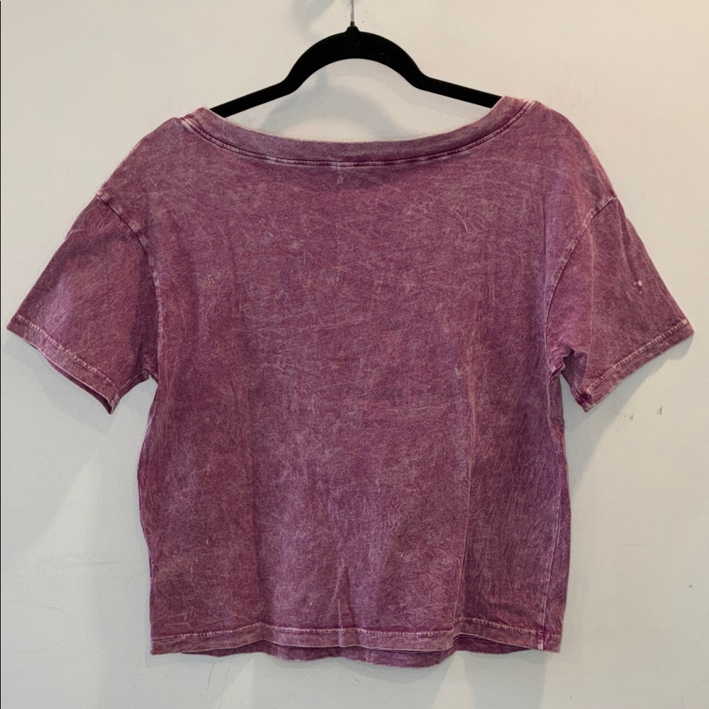 t. la Anthropologie Pocket Cotton Acid Washed Tee - Picture 2 of 7